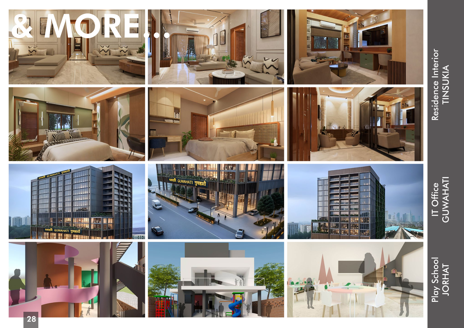Collage showcasing various architectural projects by DFOHIMO Architects
